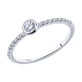 Кольцо SOKOLOV - Серебро 925, Фианит (арт. 94010629)