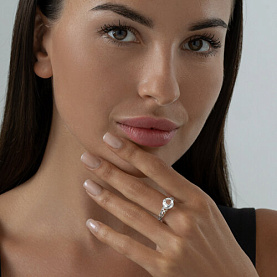 Кольцо SOKOLOV - Серебро 925, Горный хрусталь (арт. 92011715)