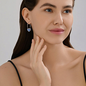 Серьги Diamant - Серебро 925, Эмаль (арт. 94-121-02249-1)