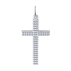 Подвеска SOKOLOV - Серебро 925, Фианит (арт. 94030202)