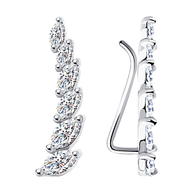 Серьги SOKOLOV - Серебро 925, Фианит (арт. 94021890)