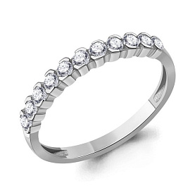 Кольцо Аквамарин - Серебро 925, Фианит (арт. 600721А.5)