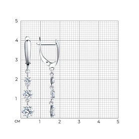 Серьги SOKOLOV - Серебро 925, Фианит (арт. 94022012)