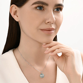 Подвеска Diamant - Серебро 925, Фианит, Эмаль (арт. 94-130-02355-1)