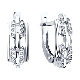 Серьги SOKOLOV - Серебро 925, Фианит (арт. 94026796)