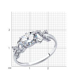 Кольцо SOKOLOV - Серебро 925, Фианит (арт. 94010706)