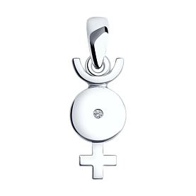 Подвеска SOKOLOV - Серебро 925, Фианит (арт. 94032609)