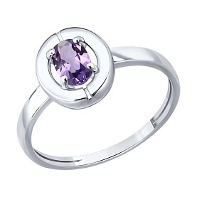 Кольцо SOKOLOV - Серебро 925, Аметист (арт. 92014841)