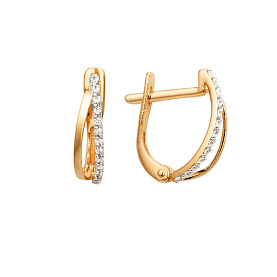 Серьги ЮФ Династия - Золото 375, Фианит (арт. 000772-5102)