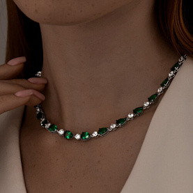 Колье SOKOLOV - Серебро 925, Фианит (арт. 94070688)