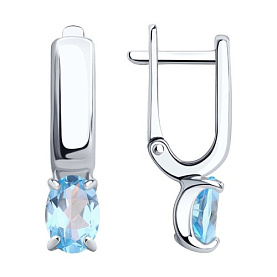 Серьги Diamant - Серебро 925, Топаз (арт. 94-320-00626-1)