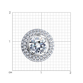 Подвеска SOKOLOV - Серебро 925, Фианит (арт. 94030733)