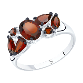 Кольцо SOKOLOV - Серебро 925, Гранат (арт. 92011809)