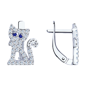 Серьги SOKOLOV - Серебро 925, Фианит (арт. 94021369)