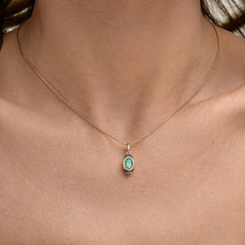 Подвеска SOKOLOV - Серебро 925, Агат, Фианит (арт. 92030885)