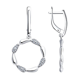 Серьги Diamant - Серебро 925, Фианит (арт. 94-121-02004-1)