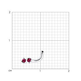 Пирсинг SOKOLOV - Серебро 925, Фианит (арт. 94060033)