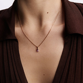 Подвеска SOKOLOV - Золото 585, Аметист, Празиолит (арт. 733132)