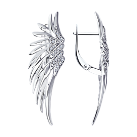 Серьги SOKOLOV - Серебро 925, Фианит (арт. 94025037)