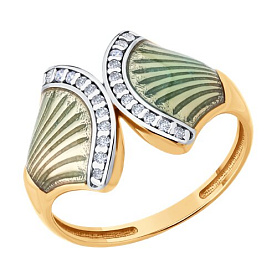 Кольцо Diamant - Серебро 925, Фианит, Эмаль (арт. 93-110-02298-1)