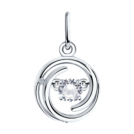 Подвеска SOKOLOV - Серебро 925, Фианит (арт. 94032117)
