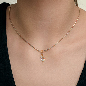 Подвеска SOKOLOV - Золото 585, Фианит (арт. 036898)