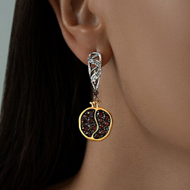 Серьги SOKOLOV - Серебро 925, Гранат (арт. 92022312)