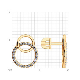 Серьги SOKOLOV - Серебро 925, Фианит (арт. 93022438)
