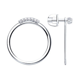 Серьги Diamant - Серебро 925, Фианит (арт. 94-122-02379-1)