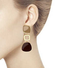 Серьги SOKOLOV - Серебро 925, Эмаль (арт. 93020969)