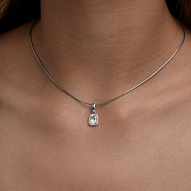 Подвеска SOKOLOV - Серебро 925, Горный хрусталь, Фианит (арт. 92030874)