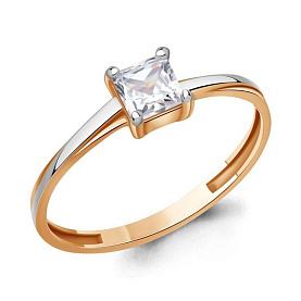 Кольцо Аквамарин - Золото 375, Фианит (арт. 600702.8)