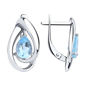 Серьги Diamant - Серебро 925, Топаз (арт. 94-320-00594-1)