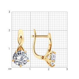 Серьги SOKOLOV - Серебро 925, Фианит (арт. 93022450)