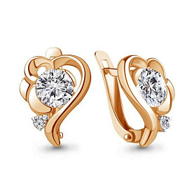 Серьги Аквамарин - Серебро 925, Фианит (арт. 49170А.6)