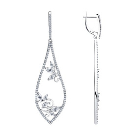 Серьги SOKOLOV - Серебро 925, Фианит (арт. 94023621)