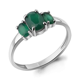 Кольцо Аквамарин - Серебро 925, Агат (арт. 6535409.5)