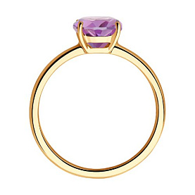 Кольцо SOKOLOV - Золото 585, Аметист (арт. 717143)