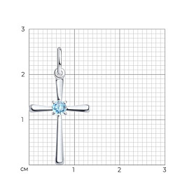 Подвеска SOKOLOV - Серебро 925, Топаз (арт. 92030718)