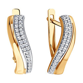 Серьги SOKOLOV - Серебро 925, Фианит (арт. 93020677)