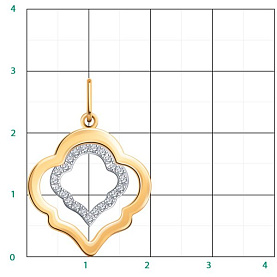 Подвеска Атолл - Золото 585, Фианит (арт. 50266)