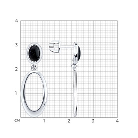 Серьги Diamant - Серебро 925, Авантюриновое стекло (арт. 94-122-02376-1)