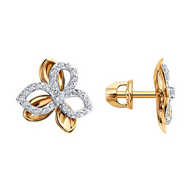 Серьги SOKOLOV - Золото 585, Фианит (арт. 0200924)