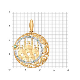 Подвеска SOKOLOV - Золото 585, Фианит (арт. 034825)