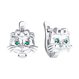 Серьги SOKOLOV - Серебро 925, Фианит (арт. 94021414)