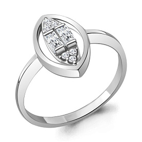 Кольцо Аквамарин - Серебро 925, Фианит (арт. 67878А.5)