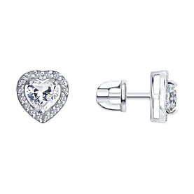 Серьги SOKOLOV - Золото 585, Фианит (арт. 0200941-3)