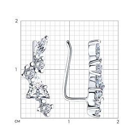 Серьги SOKOLOV - Серебро 925, Фианит (арт. 94026084)