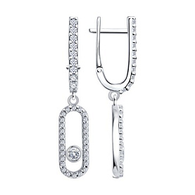 Серьги SOKOLOV - Серебро 925, Фианит (арт. 94027787)