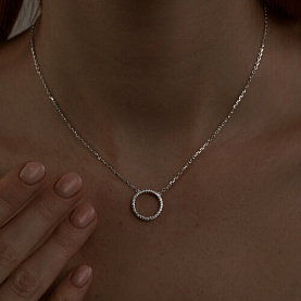 Колье SOKOLOV - Серебро 925, Фианит (арт. 94070653)